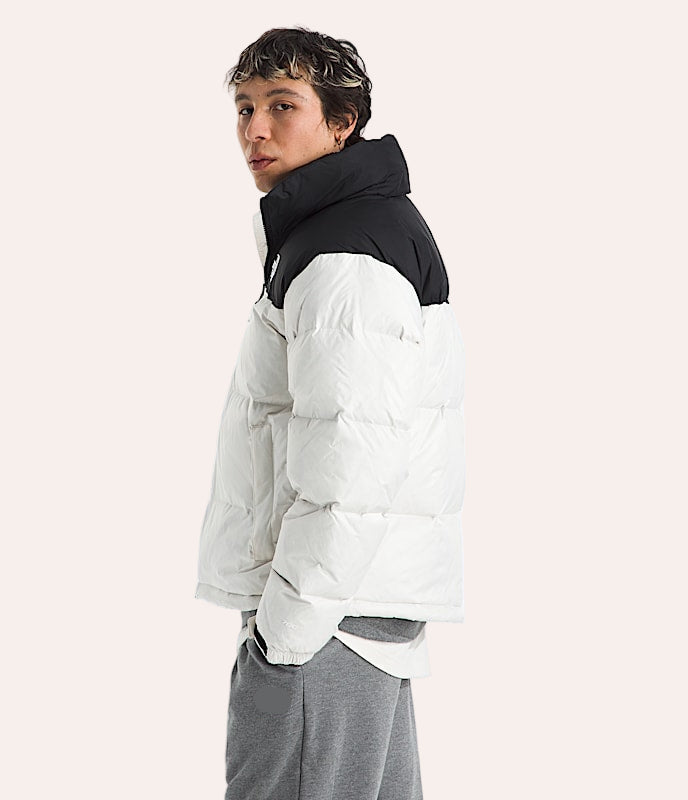 Dual Color Puffy Jacket with Hood