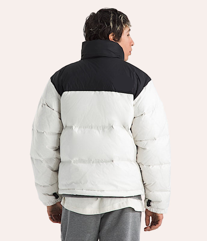 Dual Color Puffy Jacket with Hood