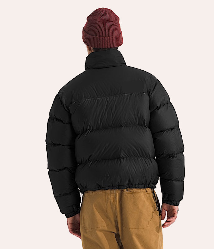 Dual Color Puffy Jacket with Hood