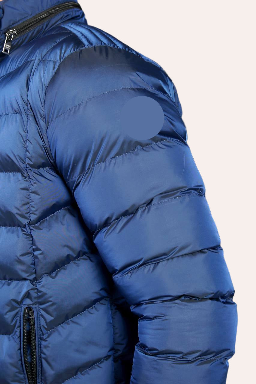 Lightweight Puffer Jacket with Hood Collar Zip Pocket