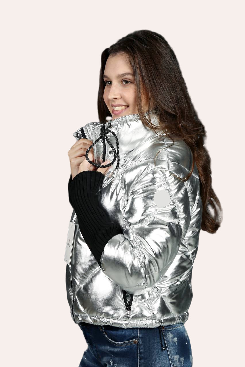 Metallic Puffer Jacket