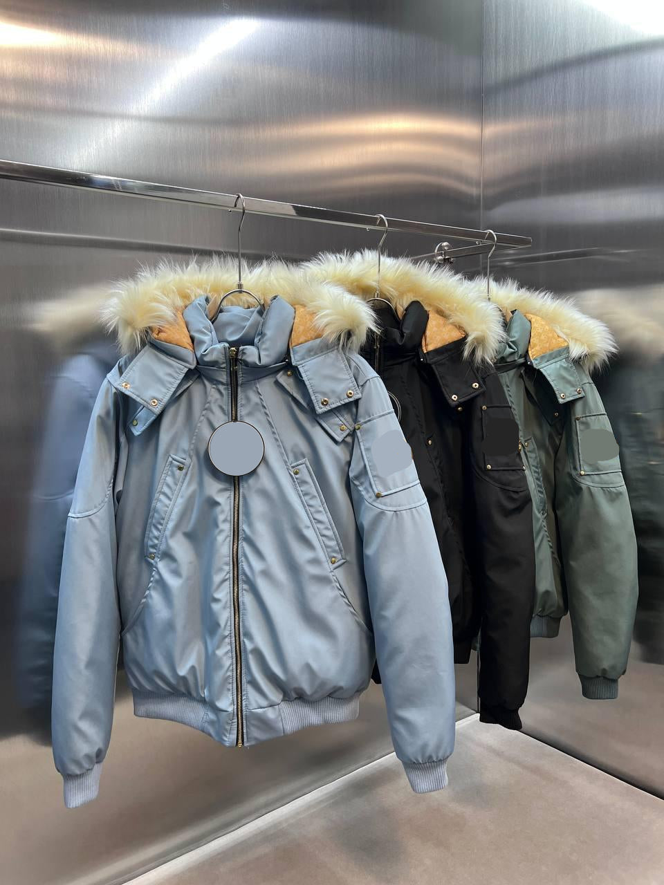 Men Fur Hooded Winter Jacket
